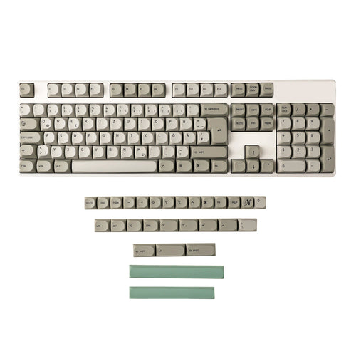 133 MA Dye Sub 9009 PBT Deutsch Französisch QWERTZ AZERTY Tastenkappen Mac-Stil für MX Mechanische Tastatur Filco 104 TKL 61 68 75 84 96 104