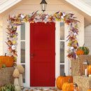 Fall Maple Leaves Pumpkin Garland, 6.56 Ft/ Piece Hanging Vine Garland Artificial Autumn Foliage Garland Thanksgiving