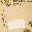 100pcs Thank You Gift Bag Plastic Shopping Bag Tote Bag 20*30cm Gift Bags Birthday Wedding Party Favors Candy Cookie Wrapping
