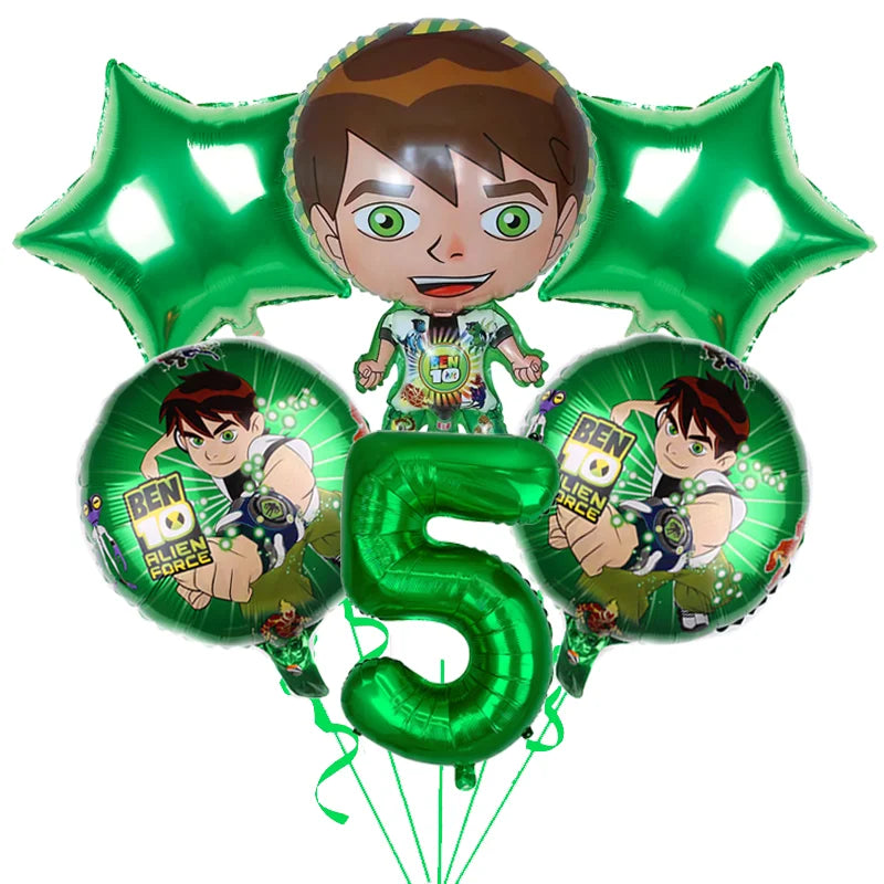 Ben-10 Party Decoration Balloon Cartoon Huge Boy Round 18 inch Balloon Birthday Party Supplies Kids Favor Baby Shower Gift