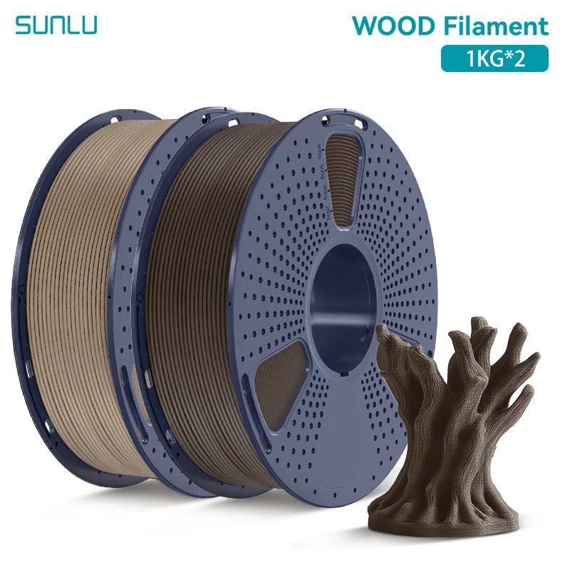 SUNLU 2KG Multiple Wood Filament Wood Texture PLA 3D Printer Filament