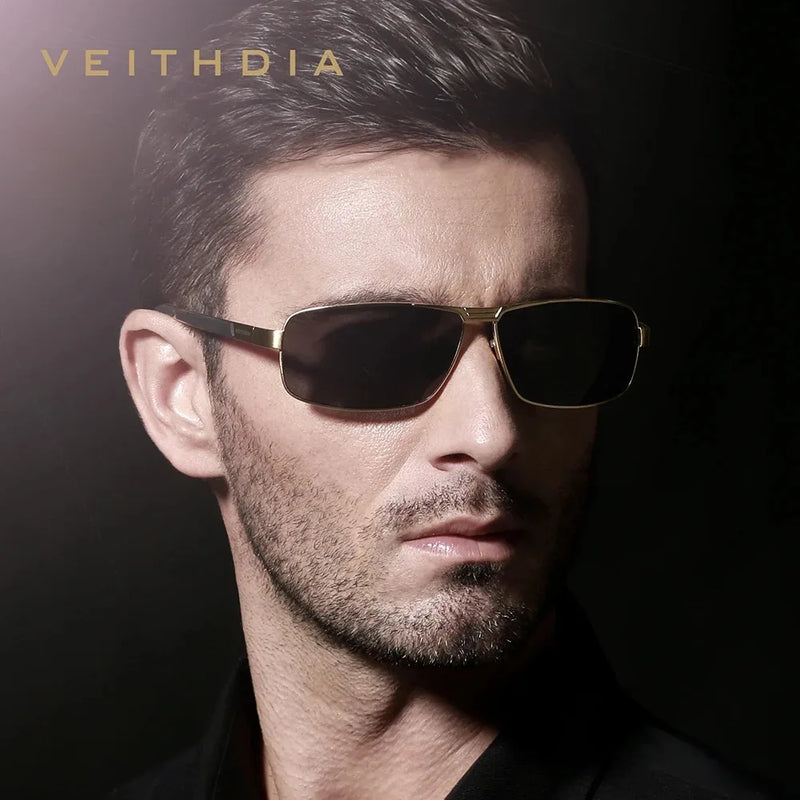 VEITHDIA Sunglasses Men Brand Designer Driving Fashion Polarized UV400 Lens Unisex Vintage Eyewear Male Glasses For Women V2490