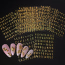 The Gilded Leaf | 12-Piece 3D Metallic Leaf Nail Sticker Set