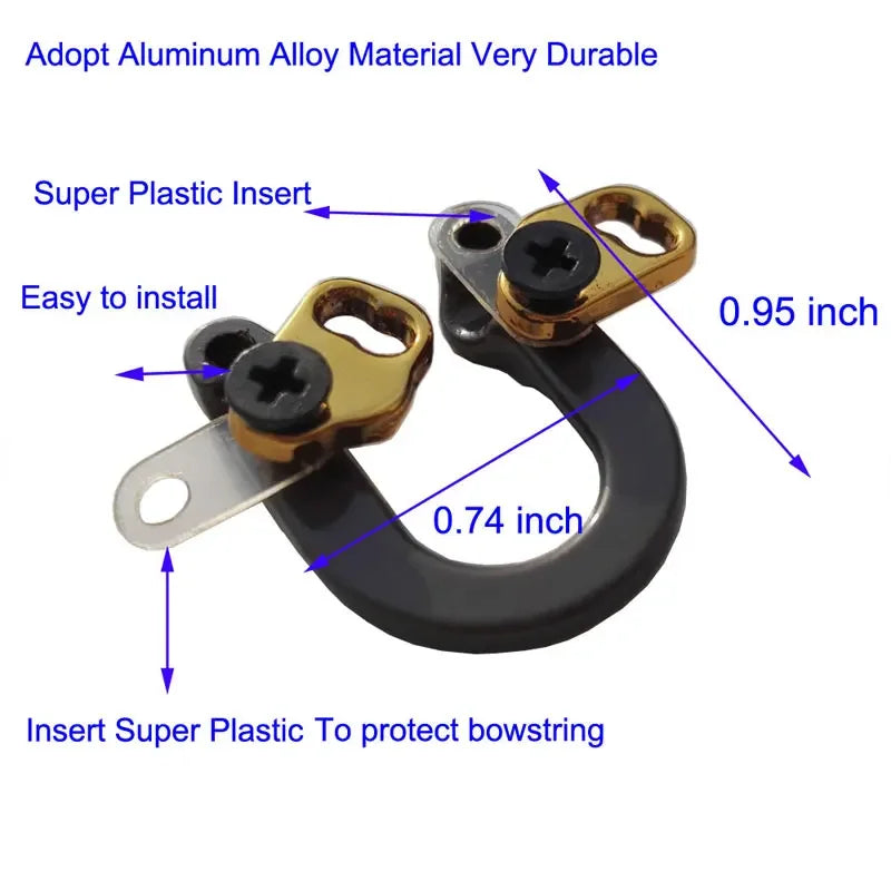 Metal Loop Metal D Ring Buckle Rope Imports Aerospace Aluminum U Compound Archery Bow and Arrow Shooting Parts