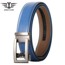 Cow Leather Men Belt 2024 New Automatic Genuine Leather Belts For Men Casual Brand Men's Belt Cowskin Strap Blue Brown B337