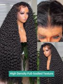 Linktowig HD Lace 13x6 Deep Wave Frontal Wig Curly Human Hair Wigs Brazilian 5x5 Glueless Lace Closure Raw For Women 200 Density