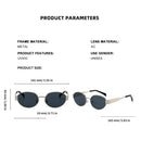 DDDLONG Metal Fashion Punk Sunglasses Women Round Sun Glasses Classic Vintage UV400 Party Beach Travel Outdoor Shades Men D457