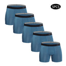 5 Stück neue Herrenunterhosen Polyester Boxershorts Unterwäsche Mann Pack Unterhosen Herren Marke Sexy Homme Boxer Shorts Männliche Eisseide Slips