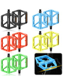 Double DU Bearing Ultralight Bike Pedals with Reflector Bicycle Platform Pedals Anti-Slip Cycling Safety Pedals for Night Riding