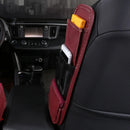 PU Leder Autositz Seiten Organizer Tasche Auto Interieur Mesh Aufbewahrungshalter Für Becher Getränk Telefon Auto Verstauen Aufräumen Tasche