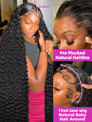 200 high Density Curly 13x6 HD Lace Frontal Human Hair Wigs Brazilian 30 40 Inch Water Deep Wave 13x7 Lace Front Wig For Women