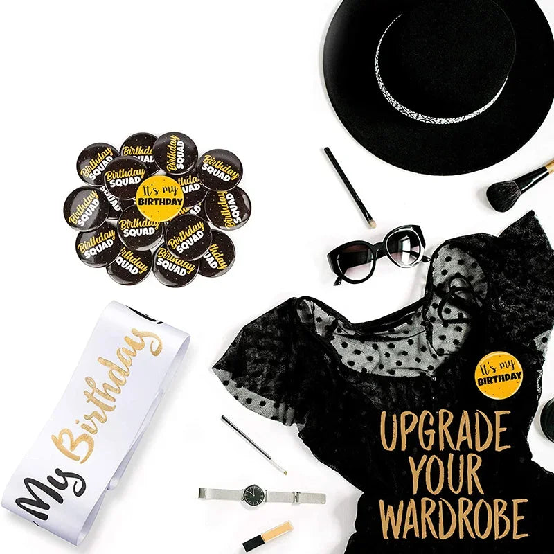 It is my Birthday Badge Button Pins first 1st 10th 16th 18th 21st 30th 40th 50th 60th Birthday party decoration gift supplies