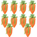 1Pc/10Pcs Easter Carrot Gift Bags Velvet Carrot Drawstring Bags Easter Candy Cookie Packaging for Kids Easter Decoration 2024