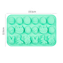 18-Cavity Easter Silicone Chocolate Mold Egg Rabbit Bunny Shaped Mould Candy Jelly Cocoa Bombs Making of Easter Party Decoration