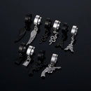 Gothic Punk Stainless Steel Cross Lock Key Snake Scorpion Hoop Earrings For Women And Man Piercing Jewelry Party Wholesale
