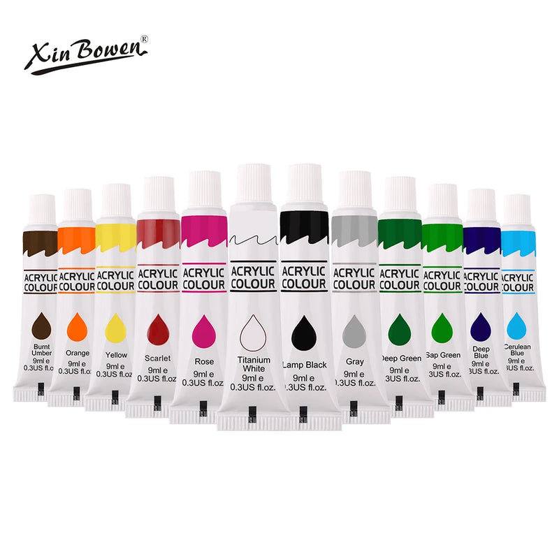 9mL, Acrylic Pigment for Student Art, Graffiti Painting, DIY Pigment, Hand Painted Walls, 12 Colors, Wholesale