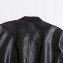 autumn new women's European and American style high-end feeling slimming faux leather pilot jacket short jacket