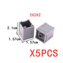 MOC Building Blocks Figures Accessories Cash Dollar Coin Bag Model Gold Silver Bar Colored Diamond Treasure Box Series Coffer