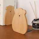 1pc Walnut Wood Bookends L-shaped Desk Organizer Desktop Book Holder School Stationery Office Accessories Nature Wood Book Stand