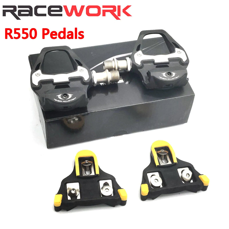 RACEWORK Ultegra PD-R8000 SPD-SL Road Bicycle Bike Pedals Clipless Pedals R550 With SM-SH11 Cleats Cycling Pedal Accessories