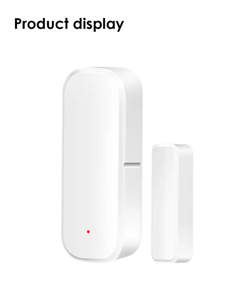 1/2/3/4/6/8pcs Aubess Tuya WiFi/ Smart Door Smart Home Wireless Door Open/Closed Protection Alarm System Smart Life APP