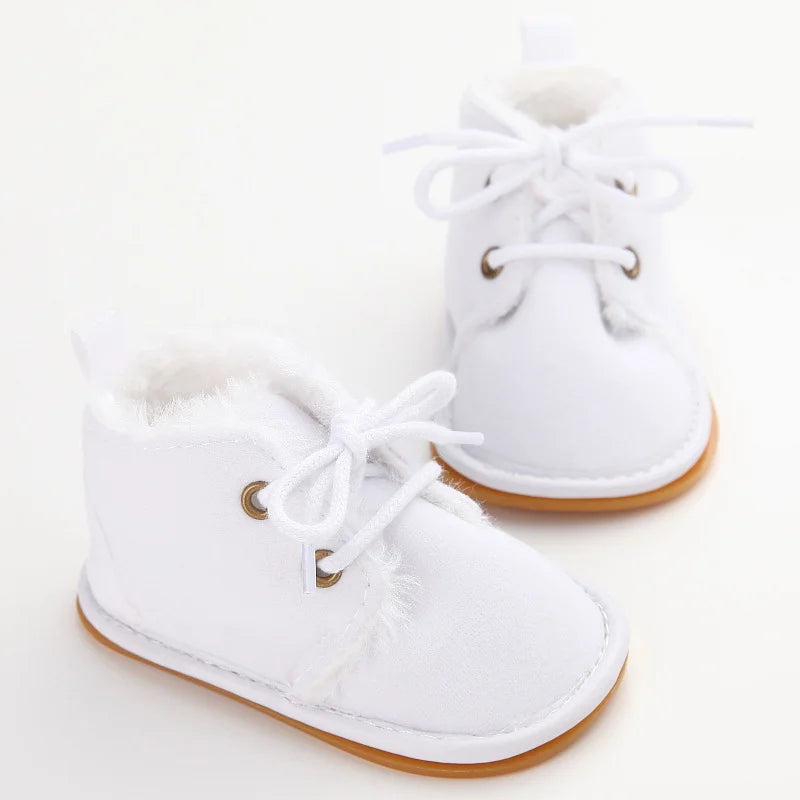 New Snow Baby Booties Shoes Baby Boy Girl Shoes Crib Shoes Winter Warm Cotton Anti-slip Sole Newborn Toddler First Walkers Shoes