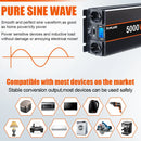 POWLAND 5000W 4000W 3000W Power Inverter DC 12V 24V To AC 220V Pure Sine Wave Car Inverter Converter Remote Control EU Socket