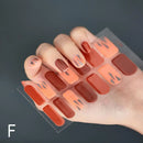 Semi Cured Gel Nails Art Stickers Fashion Solid Color Manicure Decal UV LED Lamp Need Gel Nail Decals Nail Sticker Decoration