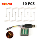 10PCS 0.8mm Pin RGB LED Building Blocks USB Lamp DIY Street Light City Electric Decorate 1X1 Brick Compatible All Brands