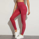 Damen Workout Leggings Fitness Nahtlose Mesh Sporttaschen Leggings Damen Fashion High Waist Leggings Damen Yoga Laufhosen