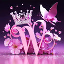 Huacan New Arrivals Diamond Painting Crown Letters  Full Drill Mosaic Butterfly Alphabet Art Wall Decor For Home Craft Kit