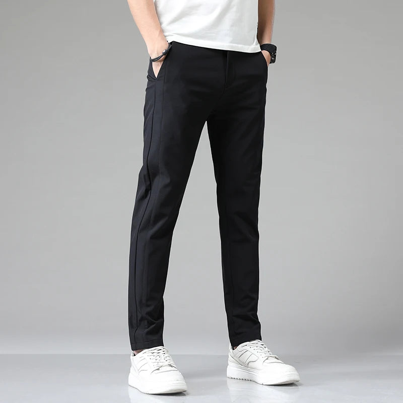 5 Colors Spring Summer Ultra-thin Men's Stretch Slim Straight Casual Pants High Quality Fashion Breathable Golf Sports Trousers