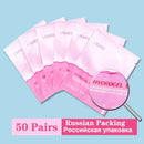 25/50/100 Paar Augenpads Wimpernunterlagen für die Wimpernverlängerung, Hydrogel-Pads, rosa, fusselfreie Sticker für falsche Wimpern
