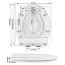 O Shape White Toilet Seat Quick Release Toilet Lid with Detachable Child Seat Soft Close Mechanism for Family