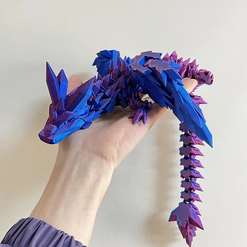 3D Printed Feilong Articulated Dragon Rotatable 3D Dragon Toy Western Style Colorful Full Body Movable Feilong Home Ornament