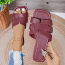 Women's casual flat sandals, comfortable open heel women's shoes, bathroom slippers, beach shoes, couple's shoes