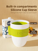 Joie Portable Breakfast Cups Oatmeal Cereal Nut Yogurt Salad Cup Container Set with Spoon Lunch Box Food Storage Bento Box