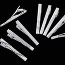 8pc Tie Clip Set Metal Silvery Color Necktie Clip For Men Wedding Gentleman Ties Bar Crystal Pin For Men's Accessories Jewelry