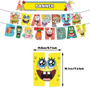 Cartoon Yellow Sponge-Bob Theme Party Supplies Disposable Tableware Plate Cup Tablecloths Balloons For Kids Birthday Baby Shower