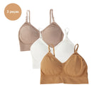 3 Pcs Women's Lingierie Cropped Women's Bras Sexy Bras Women's Tops Free Shipping Sutia Polyester 90%