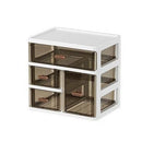 Large-capacity Desk Organizer Storage Box Dust-proof Clear Dormitory Drawer Display Rack Plastic Skin Care Products Shelf