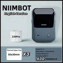 Niimbot B1 English Label Printer Portable Handheld Thermal Printer Mini Barcode QR Code Sticker Paper Color Rolls Maker Cable