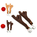 2 Antlers+1 nose Cute Vehicle Nose Horn Costume Set Horn And Red Nose Christmas Supplies Rudolf Reindeer Christmas Car Decor