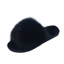 Winter Neue Haus Damen Pelzige Hausschuhe Warme Kunstfell Flache Schlafzimmer Damen Schuhe Slip-on Indoor Slides Damen Fellhausschuhe