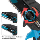 Gisam 8 Inch Brushless Electric Chainsaw Cordless Electric Saw Woodworking Garden Pruning Saw Tool For Makita 18V Battery Pins