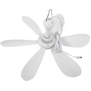 XIAOTREE USB Ceiling Fan DC 5V Air Circulator Fan 6 Detachable Blades Portable Hanging Ceiling Fans Camping Fan for RV & Home