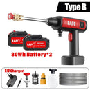 300W 60Bar Wireless High Pressure Car Wash Washer Gun Auto Clean Foam Generator Water Gun Spray Cleaner Car Washing Machine