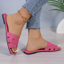 Women's casual flat sandals, comfortable open heel women's shoes, bathroom slippers, beach shoes, couple's shoes