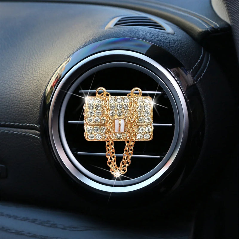 Car Air Freshener Auto Outlet Perfume Clip Bling Car Accessories Purse High Heel Car Scent Diffuser Car Decoration For Girls
