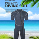 New DEMMET1.5/3M Neoprene Men's Short Sleeve Wetsuit Front Unzipper Snorkeling Surfing Swimsuit Keeps Warm
